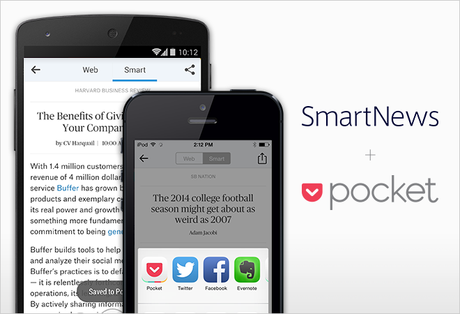 SmartNews Launches Popular News App In the U.S. with Pocket Built-In