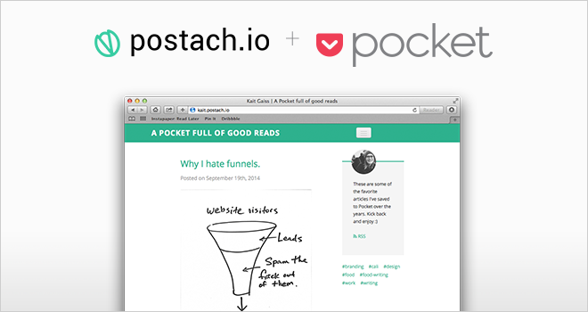 Share Anything You Save to Your Postach.io Blog