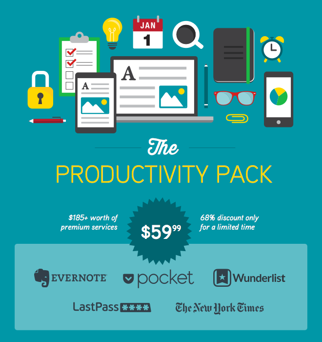 Make 2015 Your Most Productive Year Yet with $185+ Worth of Premium Services to Award-Winning Apps